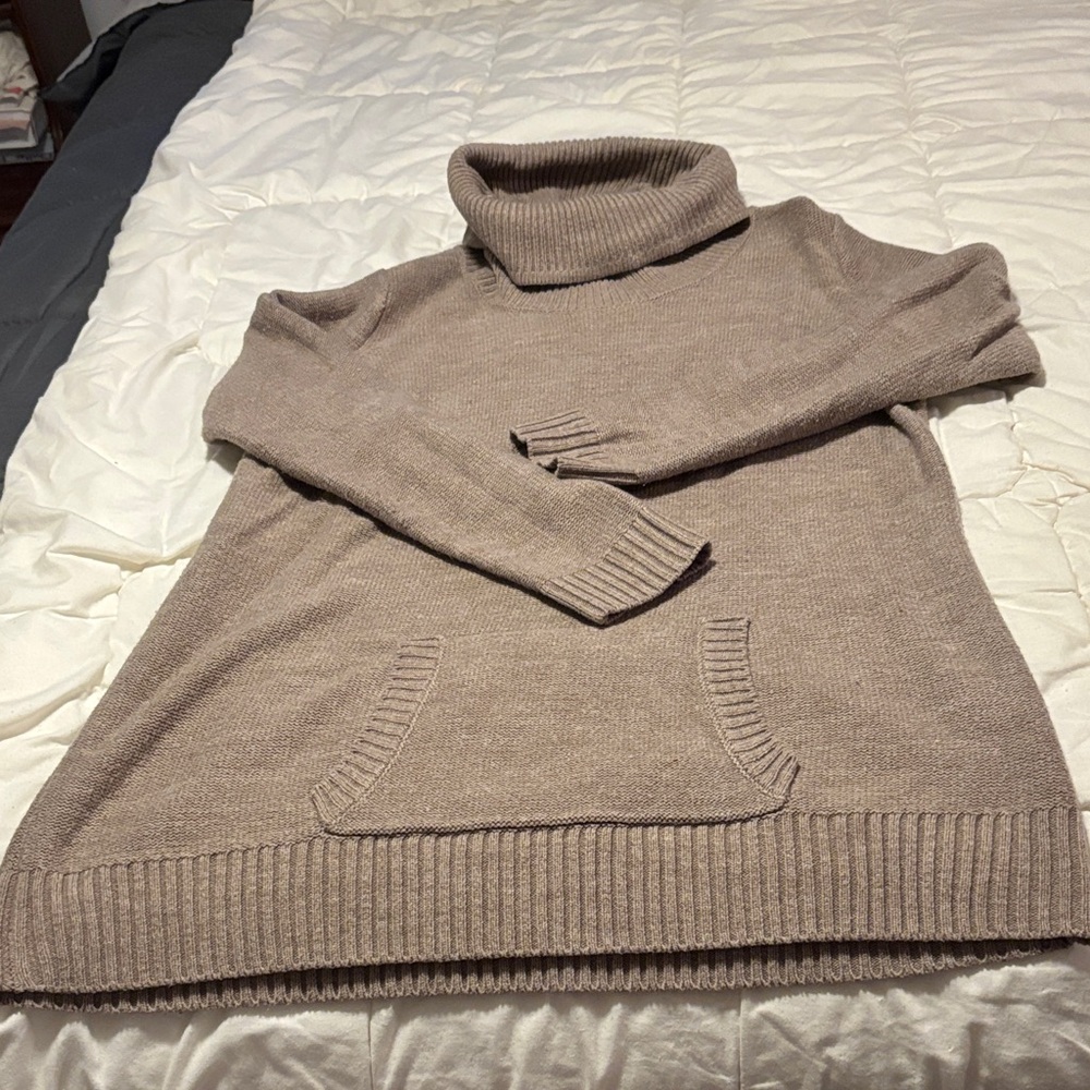 New York & Company Taupe Turtleneck Sweater